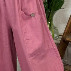 Clarisse Button Pocket Linen Trousers Grape -Kitandkaboodal Store IMG 9298 d351a55c 0109 47a4 b0b9 c7c7431a278c