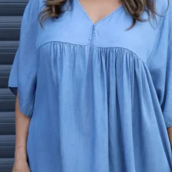 Dolores V-Neck Dress Mid Denim 8 Dolores V-Neck Dress Mid Denim -Kitandkaboodal Store IMG 9311 5ddb9c80 abd4 4296 a85f 79e3cc6b124e