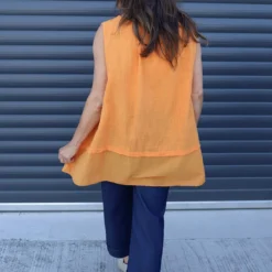 Perla Sleeveless Cotton Top Orange -Kitandkaboodal Store IMG 9317 3a50228f f77c 4145 8b7f 170530d13b46