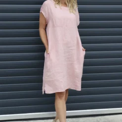 Sydel Linen Dress Pink