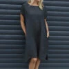 Sydel Linen Dress Charcoal 2 Sydel Linen Dress Charcoal -Kitandkaboodal Store IMG 9340 75db8945 fbe6 41f9 83d8 4225e755c0f1