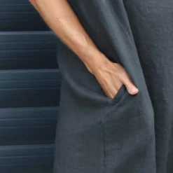 Sydel Linen Dress Charcoal 8 Sydel Linen Dress Charcoal -Kitandkaboodal Store IMG 9352 33a5ee82 f092 4e0a 9b5a 1f515a127d1f