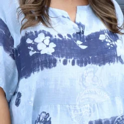 Erminia V-Neck Print Cotton Tunic Light Blue 8 Erminia V-Neck Print Cotton Tunic Light Blue -Kitandkaboodal Store IMG 9356 caba85ca b2f6 48da b4a8 6825e8bb51b3