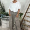 Clarisse Button Pocket Linen Trousers Mocha -Kitandkaboodal Store IMG 9432 acf8d3e8 69e4 4e75 8cd3 5bfb13284332