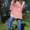 Ariande Stripe Pocket Top Red -Kitandkaboodal Store IMG 9449 01527c1f b359 4450 b4a8 b4af2814ea01