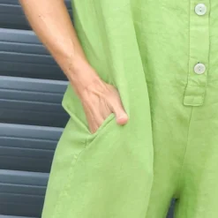 Margot Sleeveless Linen Jumpsuit Green -Kitandkaboodal Store IMG 9498 5320497c 43e4 470b 8b59 68033e5d7caf