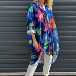 Macie Floral Shirt Navy