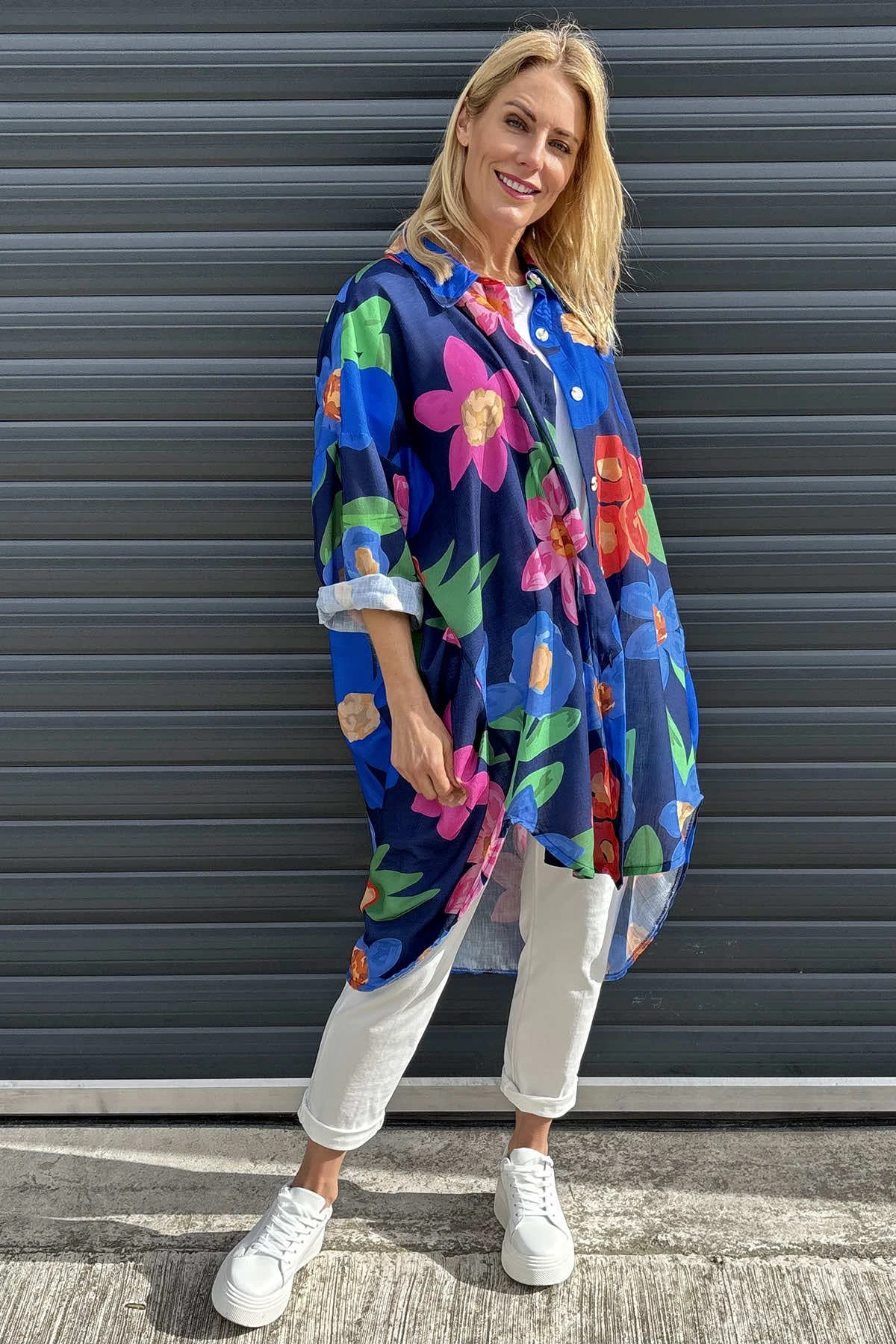 Macie Floral Shirt Navy 3 Macie Floral Shirt Navy