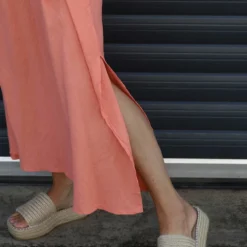 Cesca Strap Linen Dress Orange 8 Cesca Strap Linen Dress Orange -Kitandkaboodal Store IMG 9518 41da68d4 9842 4f9b 872e 04c7e813c9ed