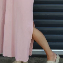 Cesca Strap Linen Dress Pink -Kitandkaboodal Store IMG 9535 0983354c 787e 4560 ab46 554e850e6187