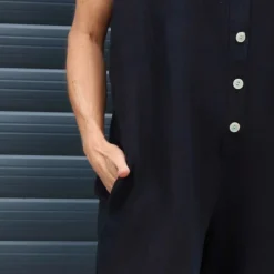 Margot Sleeveless Linen Jumpsuit Black 8 Margot Sleeveless Linen Jumpsuit Black -Kitandkaboodal Store IMG 9540 af8f3ff9 29b8 4221 9d78 ea44ca001b67