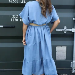 Bernice Belt Detail Denim Dress Mid Denim -Kitandkaboodal Store IMG 9550 19ae6935 9161 469e b46b aac45f4dcad7