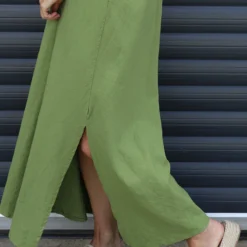 Cesca Strap Linen Dress Olive 8 Cesca Strap Linen Dress Olive -Kitandkaboodal Store IMG 9568 95e83238 5f8b 405e bfec 762ad0cf3876