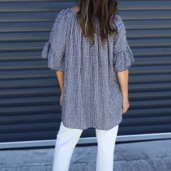 Mirella Gingham Top Navy 9 Mirella Gingham Top Navy -Kitandkaboodal Store IMG 9573 e41a4480 7c9a 4fac 9d01 d032c1e96136