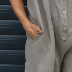 Margot Sleeveless Linen Jumpsuit Mocha -Kitandkaboodal Store IMG 9584 4c31cb89 576f 4744 b0e1 7d1193df5e69