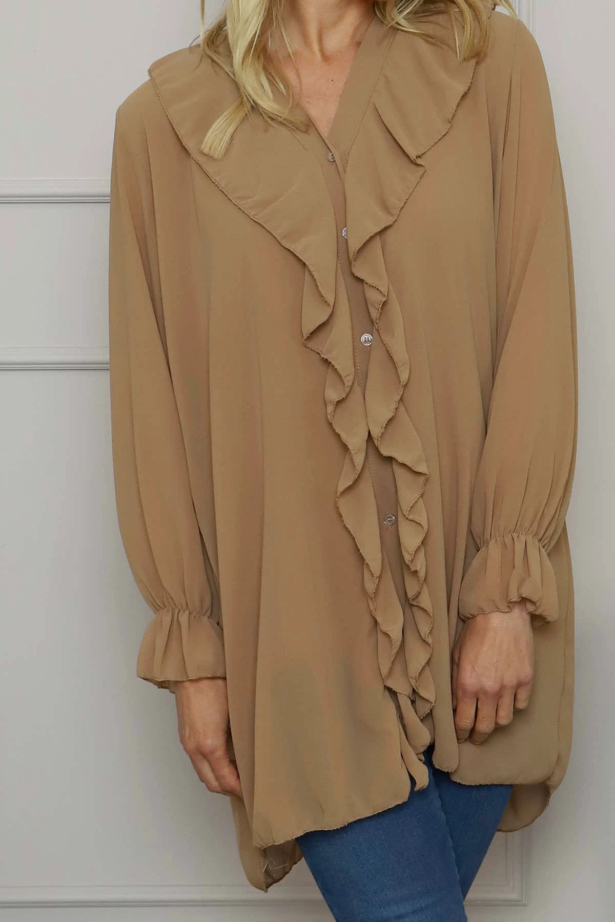Dorota Shirt Tunic Camel 5 Dorota Shirt Tunic Camel - Image 3