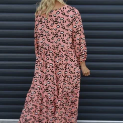 Izarra Leopard Print Dress Coral -Kitandkaboodal Store IMG 9637 d2fcf162 575f 44a2 a3e3 53c7421825ef