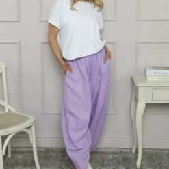 Ratana Linen Trousers Lilac