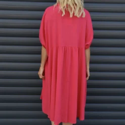 Amina Linen Dress Fuchsia 9 Amina Linen Dress Fuchsia -Kitandkaboodal Store IMG 9660 9a134fc7 d7c2 44b2 b2da b04be290ddf5