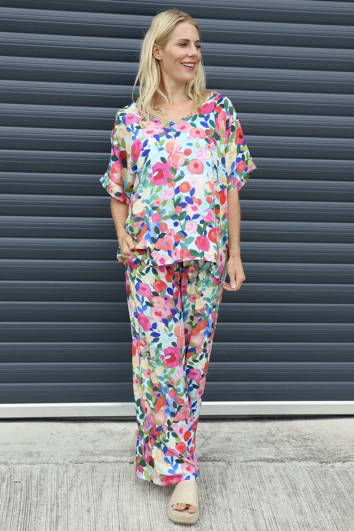 Luciella Print Top Mint 4 Luciella Print Top Mint - Image 2