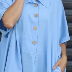 Amina Linen Dress Powder Blue -Kitandkaboodal Store IMG 9704 e59004eb 64f5 48cc 85fb 6a03afb9dd67