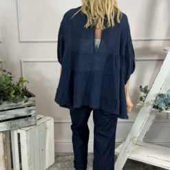 Bingham Tiered Cotton Top Navy 9 Bingham Tiered Cotton Top Navy -Kitandkaboodal Store IMG 9707 7a468be1 f762 4c41 a3f7 d4200980256f