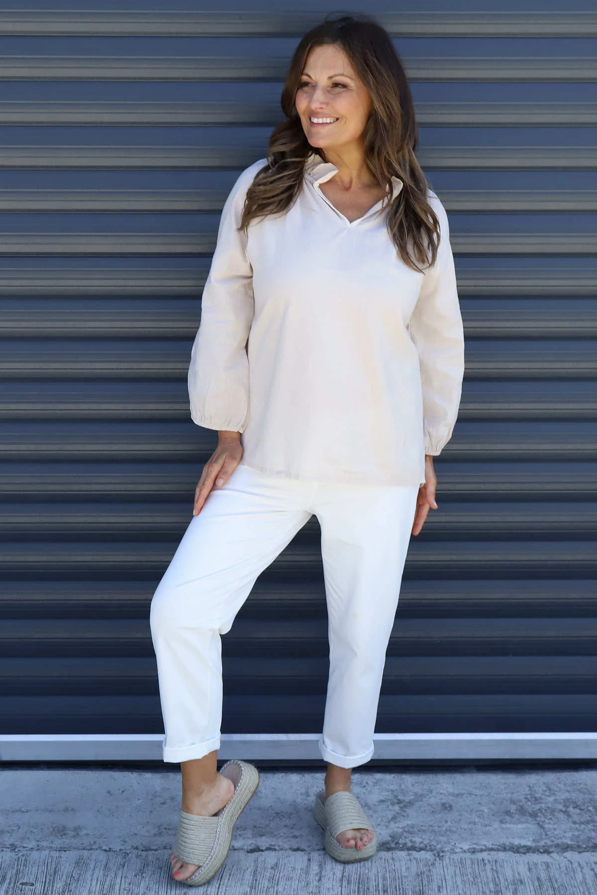 Charmaine Linen Top Stone 3 Charmaine Linen Top Stone