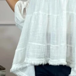 Bingham Tiered Cotton Top White 8 Bingham Tiered Cotton Top White -Kitandkaboodal Store IMG 9718 aba2b964 8122 48a4 b3ef 605830b4a023