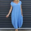 Cyrilla Linen Dress Powder Blue 1 Cyrilla Linen Dress Powder Blue -Kitandkaboodal Store IMG 9724 e9aba242 3953 4159 93f1 08fbafdbd048