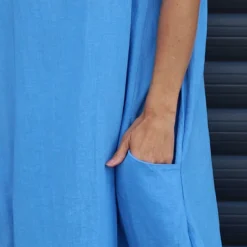 Cyrilla Linen Dress Powder Blue 8 Cyrilla Linen Dress Powder Blue -Kitandkaboodal Store IMG 9725 4d9aae1b 4e37 4e1a aae5 b14210a65575