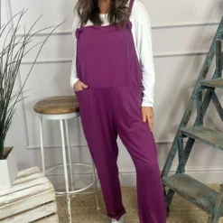 Pabo Jersey Dungarees Berry