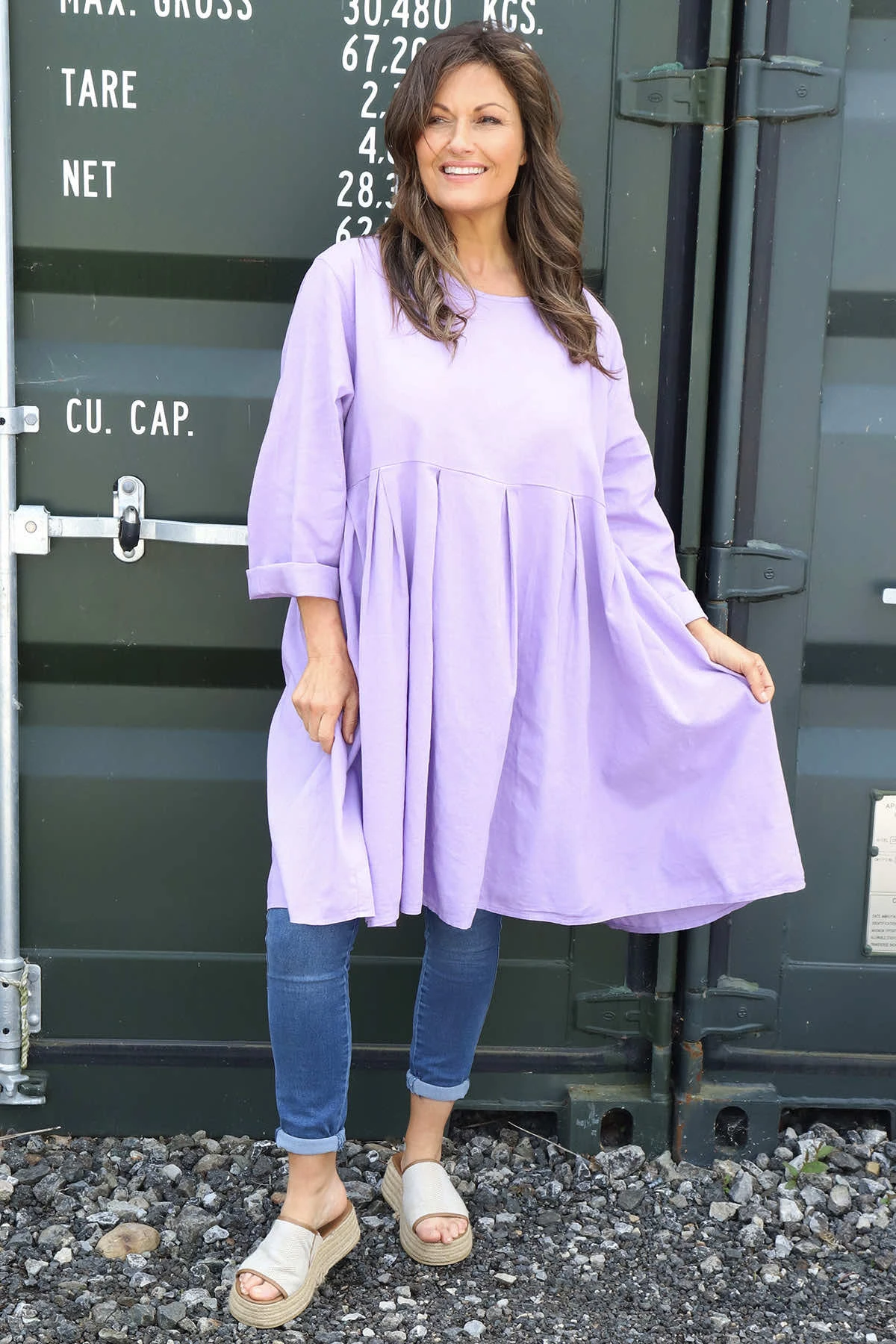 Zouch Linen Dress Lilac 4 Zouch Linen Dress Lilac - Image 2