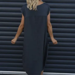 Cyrilla Linen Dress Charcoal -Kitandkaboodal Store IMG 9747 9555288b 0fd9 4f1b a42e ceb7d4a34d1b