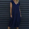 Cyrilla Linen Dress Navy 2 Cyrilla Linen Dress Navy -Kitandkaboodal Store IMG 9749 b31f9ee3 bdaa 4236 8030 9820a73c96f6