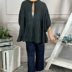 Bingham Tiered Cotton Top Charcoal -Kitandkaboodal Store IMG 9757 1be0fa03 1a9d 47c7 baeb 38baf35d0c46