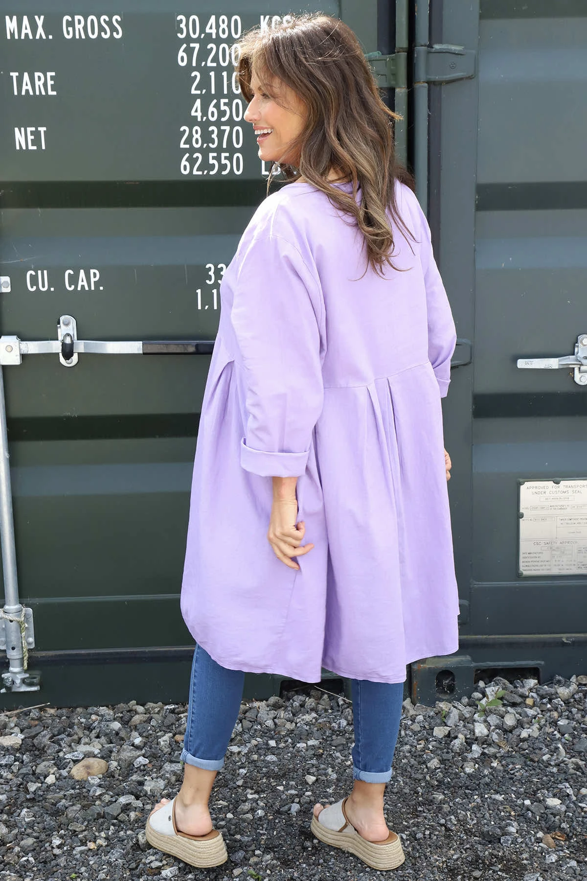 Zouch Linen Dress Lilac 6 Zouch Linen Dress Lilac - Image 4