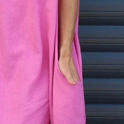 Cyrilla Linen Dress Pink -Kitandkaboodal Store IMG 9785 18fa687e 029d 47ea 8fce 89eeca1fd3da