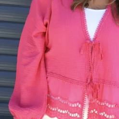 Kalkan Crinkle Cotton Jacket Fuchsia -Kitandkaboodal Store IMG 9790 b33e4446 39fd 4078 9c48 5c3283313e31
