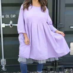 Zouch Linen Dress Lilac