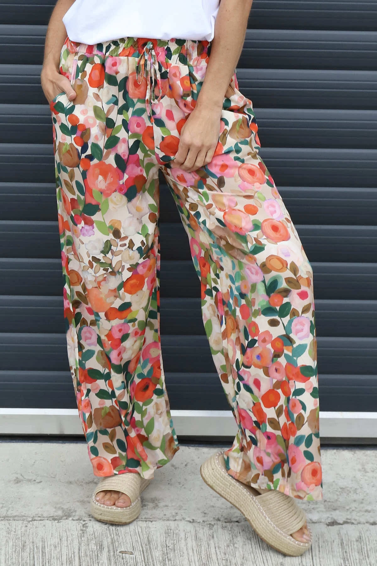 Lelia Print Trousers Stone 5 Lelia Print Trousers Stone - Image 3