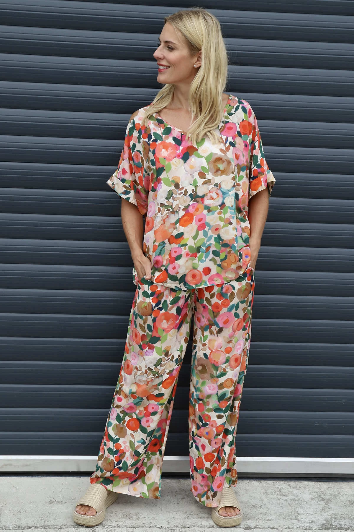 Lelia Print Trousers Stone 4 Lelia Print Trousers Stone - Image 2