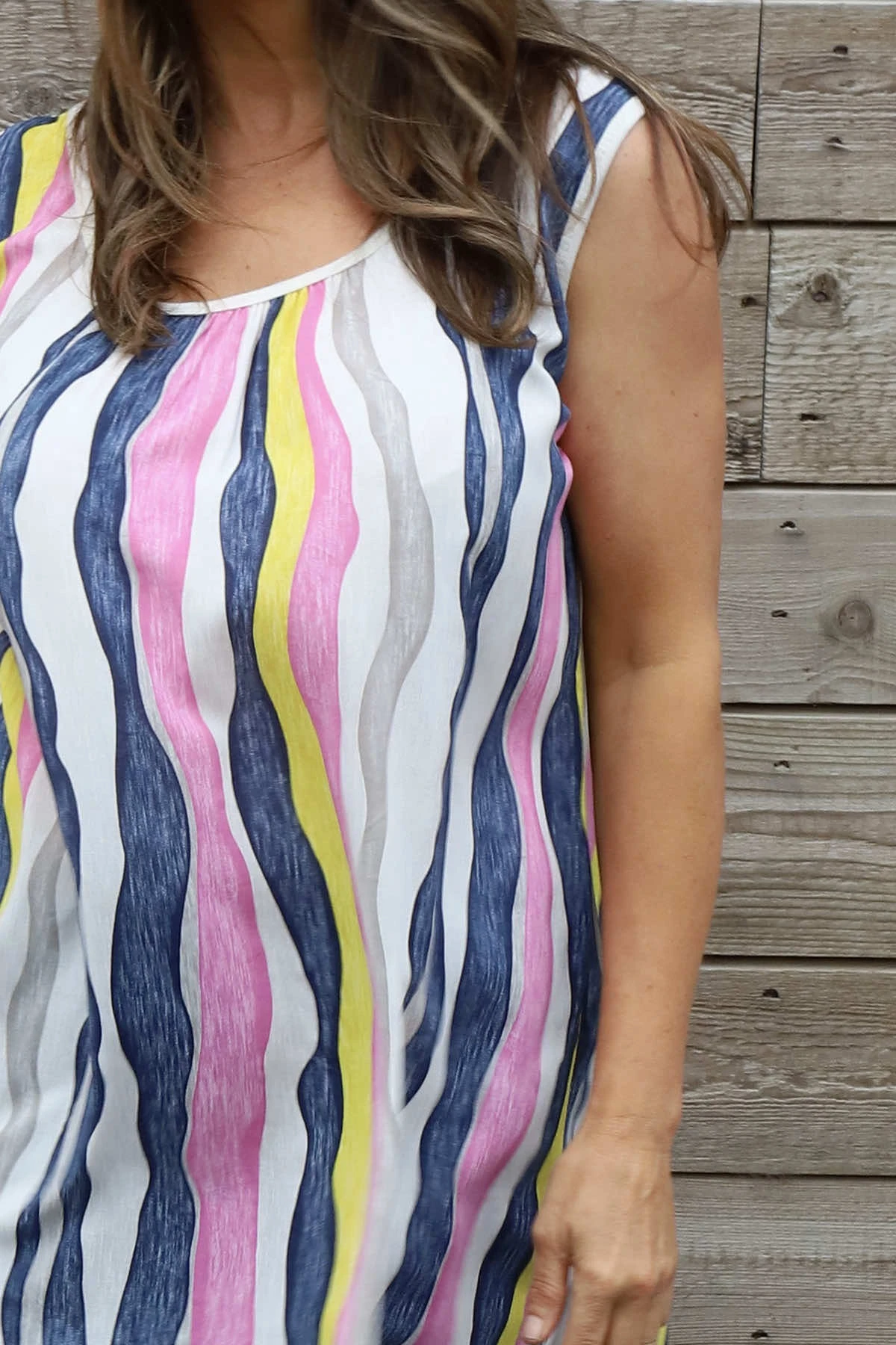 Amiah Stripe Tunic Stone 5 Amiah Stripe Tunic Stone - Image 3