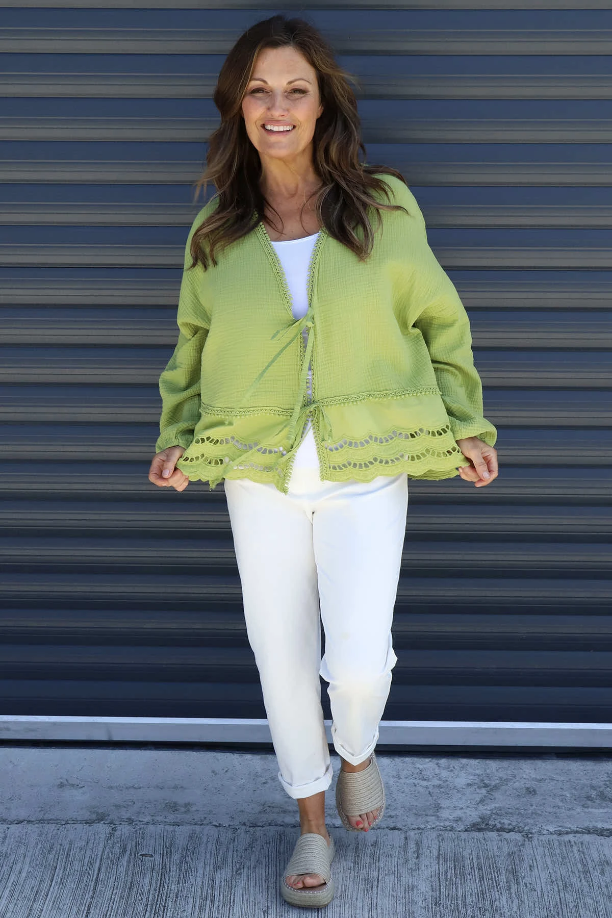 Kalkan Crinkle Cotton Jacket Olive 4 Kalkan Crinkle Cotton Jacket Olive - Image 2