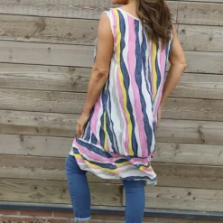Amiah Stripe Tunic Stone 9 Amiah Stripe Tunic Stone -Kitandkaboodal Store IMG 9841 84cebc7e 4a1e 419a b234 5414a8ce37ab