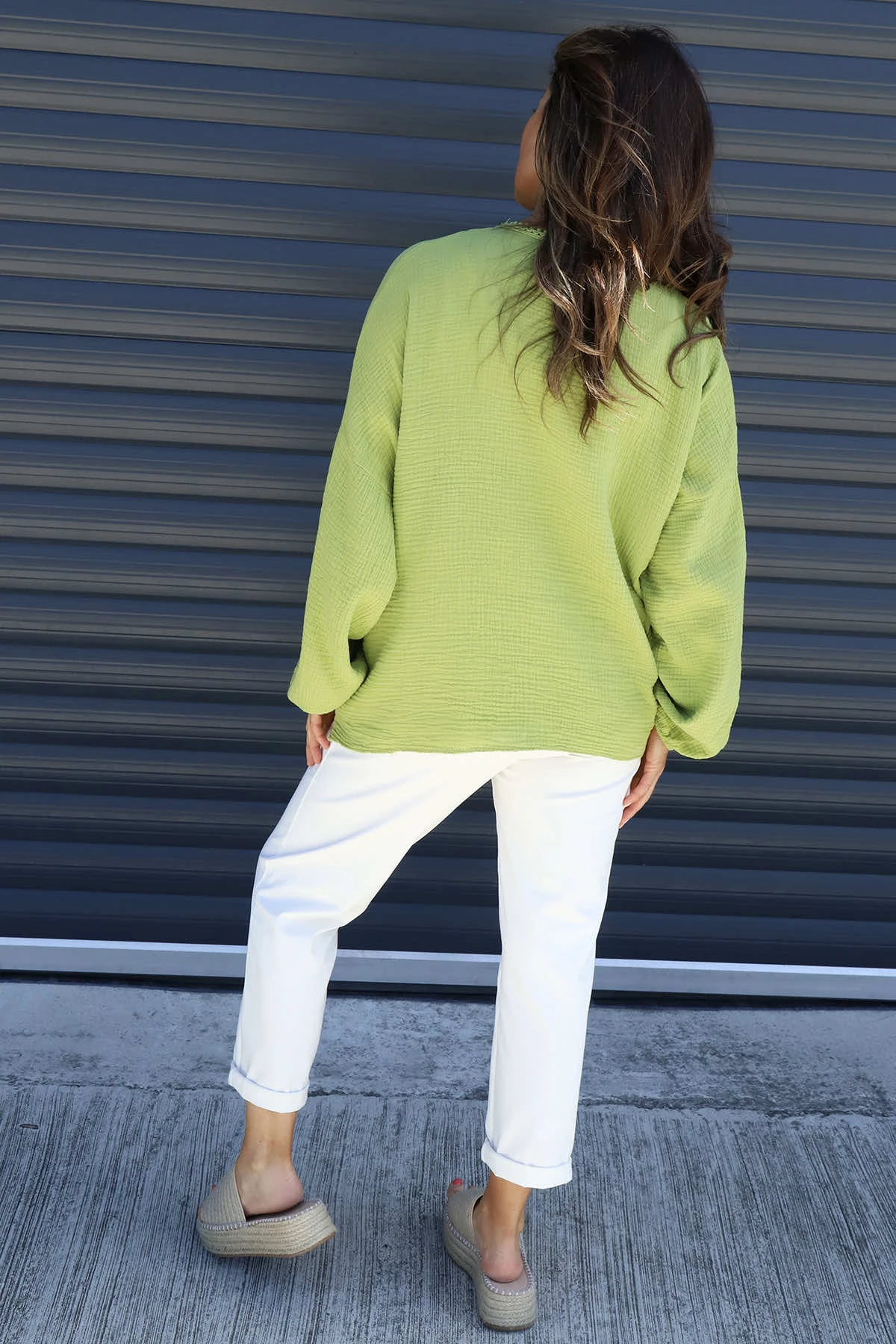 Kalkan Crinkle Cotton Jacket Olive 6 Kalkan Crinkle Cotton Jacket Olive - Image 4