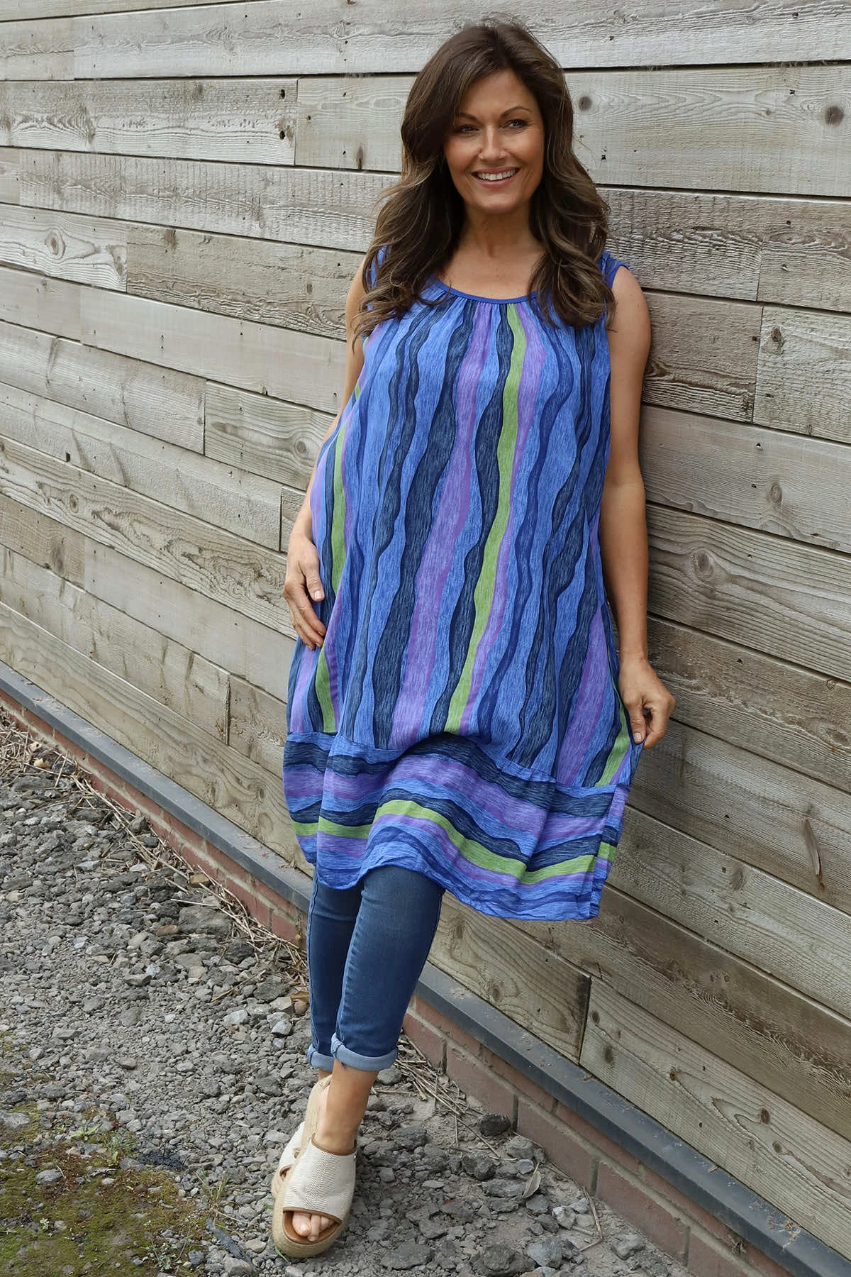 Amiah Stripe Tunic Cobalt 3 Amiah Stripe Tunic Cobalt