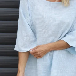 Caylen Stripe Cotton Top Light Blue 8 Caylen Stripe Cotton Top Light Blue -Kitandkaboodal Store IMG 9892 c3df0738 b45e 483e a204 5067135491a9