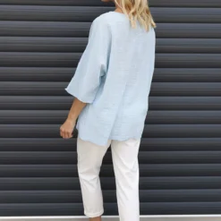 Caylen Stripe Cotton Top Light Blue 9 Caylen Stripe Cotton Top Light Blue -Kitandkaboodal Store IMG 9894 4a2dd30c 8db4 465a a523 2d40bd41a2c9