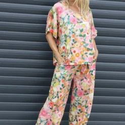 Luciella Print Top Pink