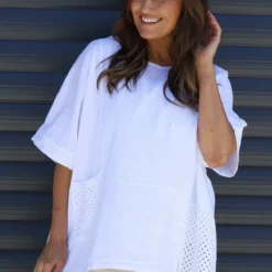 Cressida Crochet Detail Linen Top White -Kitandkaboodal Store IMG 9906 0e1e67b5 a5c0 4bcf 95f9 2bb43d623adc